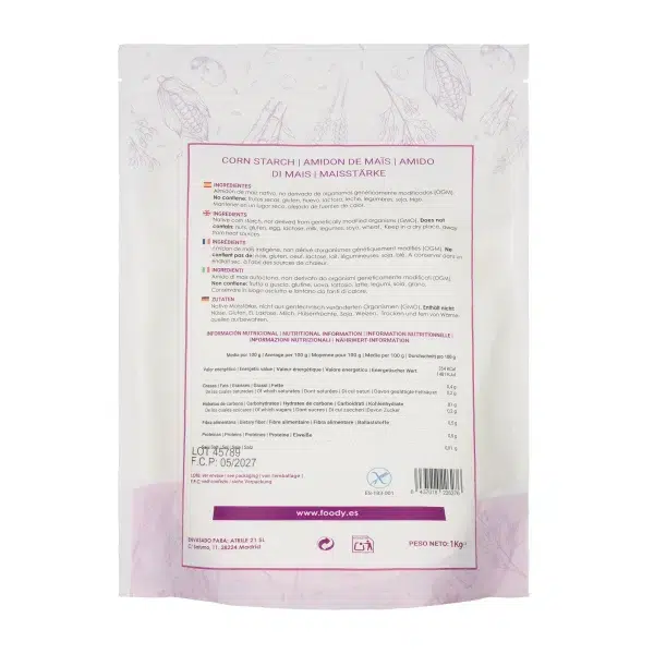 Almidón de maiz -sin gluten- MOARA 1 Kg - Imagen 2