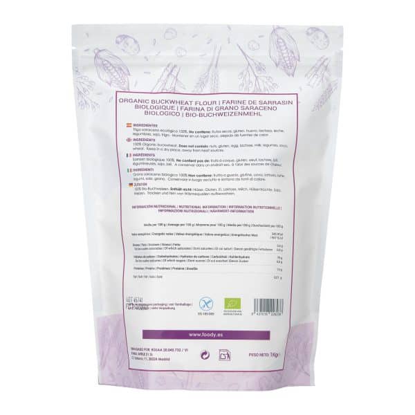 Harina de trigo sarraceno ecológica- sin gluten-  MOARA 1kg - Imagen 6