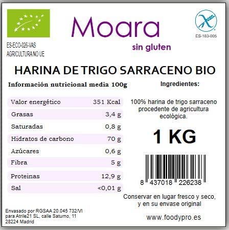 harina de trigo sarraceno integral sin gluten moara 05