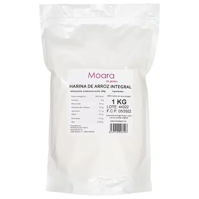 Harina de arroz integral -sin gluten- MOARA 1kg