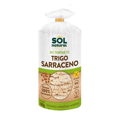 Tortitas de trigo sarraceno - sin gluten -  SOL NATURAL 100g