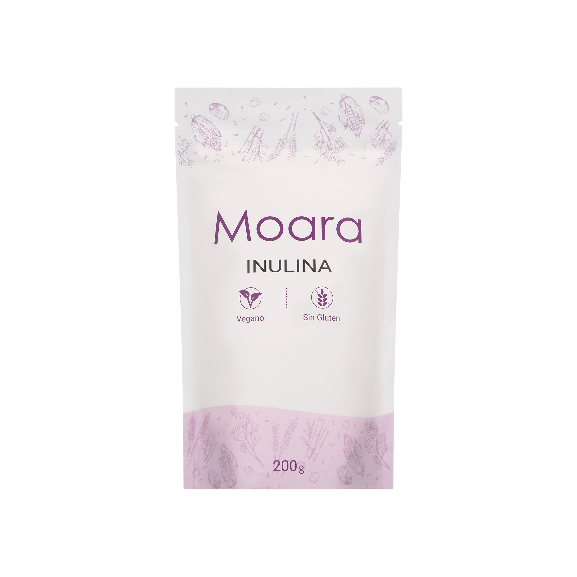 Inulina de achicoria en polvo - sin gluten- MOARA 200g 1 Inulina de achicoria en polvo - sin gluten- MOARA 200g