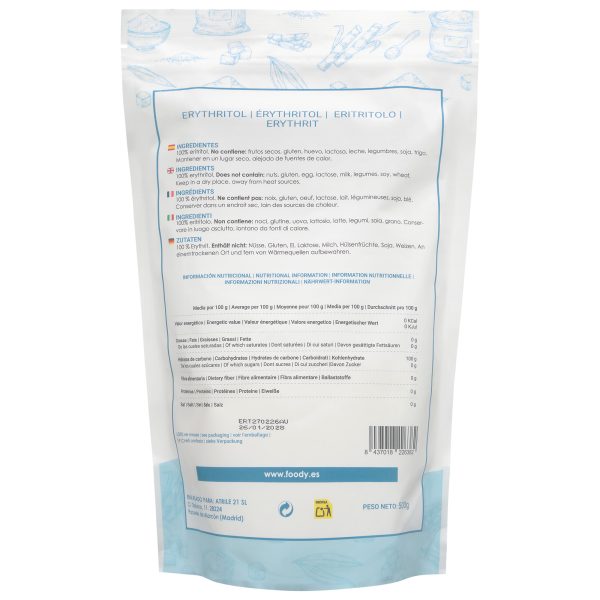 Eritritol - sin gluten - MOARA 500g - Imagen 5