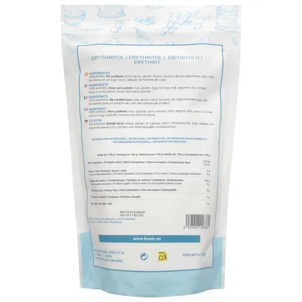 Eritritol - sin gluten - MOARA 500g - Imagen 5
