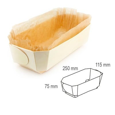 Molde de Madera para Horno con Cápsula de Papel (2 uds)