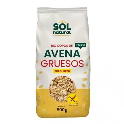 Copos Gruesos De Avena Bio - sin gluten - SOLNATURAL 500g