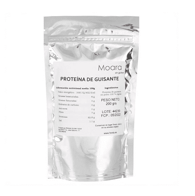 Proteína aislada de Guisante  80% en polvo – sin gluten, vegana – MOARA 200g