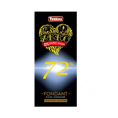 Chocolate 72% cacao sin azúcar TORRAS