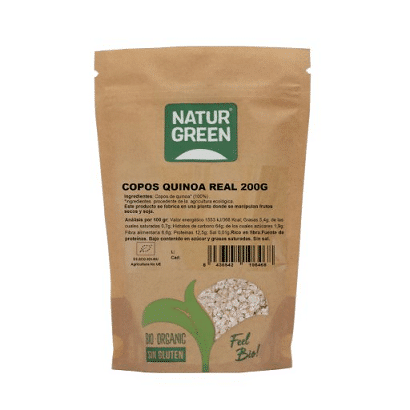 Copos de Quinoa Real ecológicos sin gluten NATURGREEN 200g