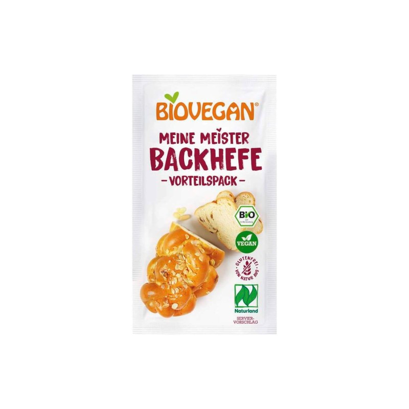Levadura de pan ecológica "Meister" -sin gluten- BIOVEGAN 7g 1 Levadura de pan ecológica "Meister" -sin gluten- BIOVEGAN 7g