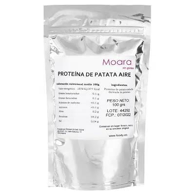 Proteína de patata Aire emulsionante – sin gluten, vegana – MOARA 100g