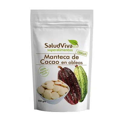 Manteca de Cacao en Obleas - ecológica, vegana- SALUD VIVA 250g
