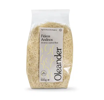 Fideos Andinos de arroz y quinoa - sin gluten - OLEANDER 500g