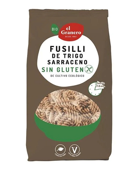 Fusilli Espirales de Trigo Sarraceno bio - sin gluten - EL GRANERO INTEGRAL 500g