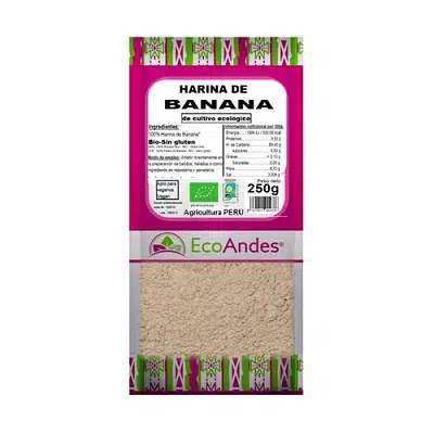 Harina de Banana Bio -sin gluten- ECOANDES 250g - CADUCIDAD 12-05-2025