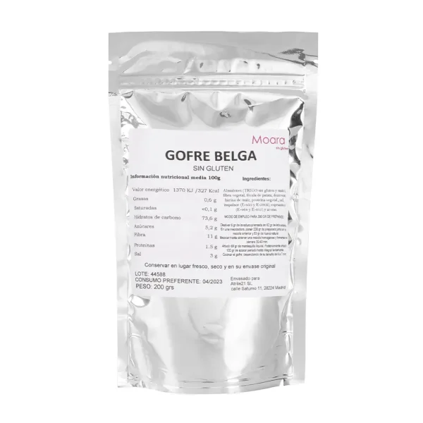 Mix para Gofre belga - sin gluten, vegano - MOARA 200g