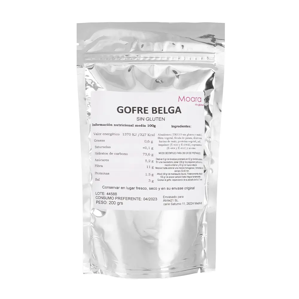 Mix para Gofre belga - sin gluten, vegano - MOARA 200g