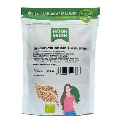 Semillas De Sésamo Crudo Bio  - sin gluten - NATURGREEN  225g - SUMMER FEST 🏖️
