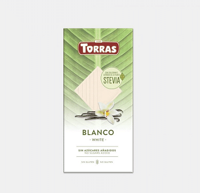Chocolate Blanco Stevia -sin azúcar - TORRAS 100g