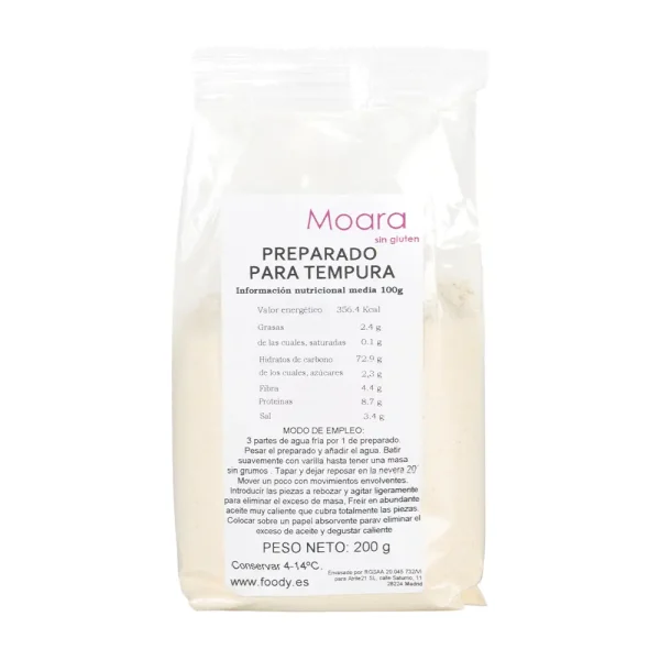 Harina para Tempura y Rebozados -sin gluten- MOARA 1kg