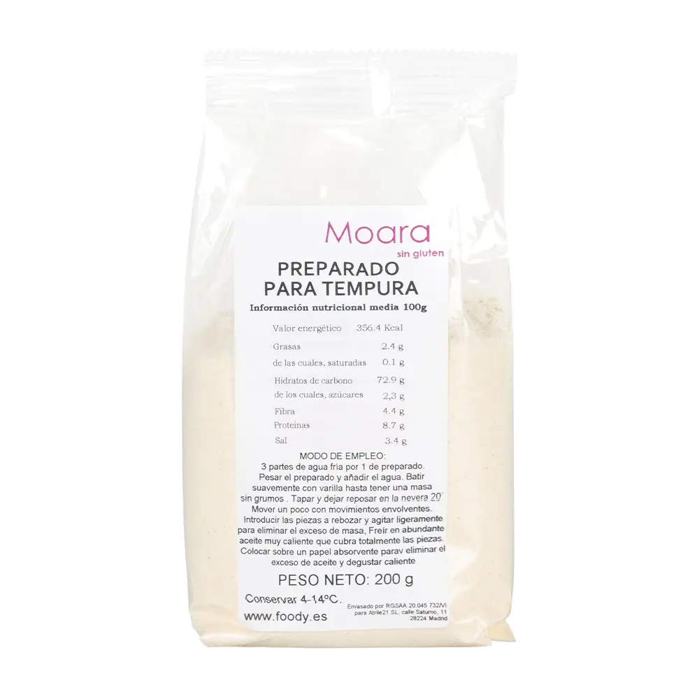Harina para Tempura y Rebozados -sin gluten- MOARA 1kg