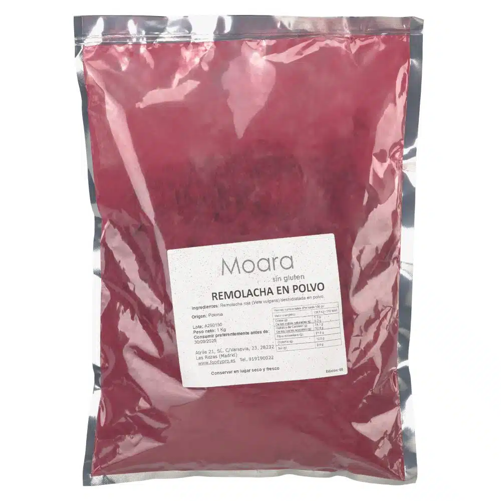 Remolacha Roja en polvo -sin gluten - MOARA 1kg
