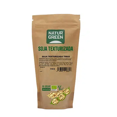 Soja Texturizada en tiras sin gluten bio NATURGREEN 115g