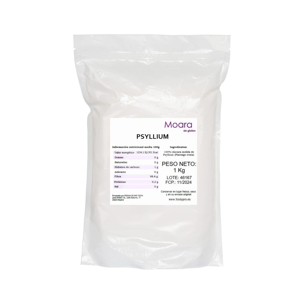 Psyllium en polvo - sin gluten-  MOARA 1kg