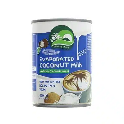 Leche evaporada de coco sin leche – Vegana- NATURE’s CHARM 360g