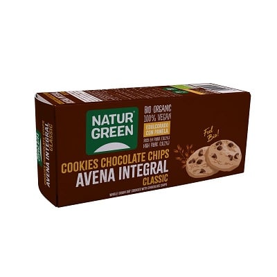 cookies chocolate chips avena integral classic naturgreen