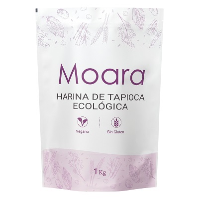 Harina de tapioca, yuca, mandioca, ecológica - sin gluten - MOARA 1kg
