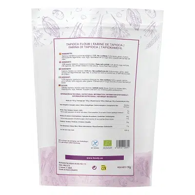 Harina de tapioca, yuca, mandioca, ecológica - sin gluten - MOARA 1kg 3 Harina de tapioca, yuca, mandioca, ecológica - sin gluten - MOARA 1kg - Imagen 3