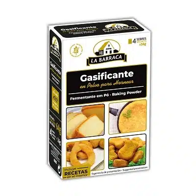 Polvo de Hornear - Levadura de Pastelería-  Impulsor y Gasificante - sin gluten- LA BARRACA 64g