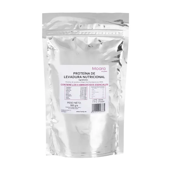 Proteina de Levadura Nutricional - Yeast Protein - sin gluten -  MOARA 500g CADUCIDAD 31-05-2025