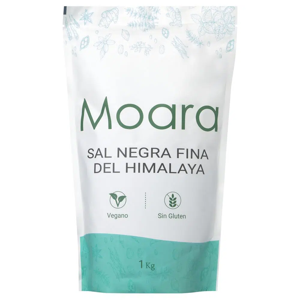 Sal negra fina del Himalaya - sin gluten - MOARA 1Kg