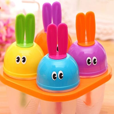 Moldes para helado en forma conejo - 4 unidades