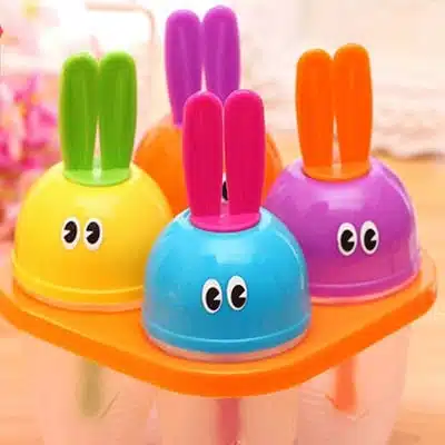 Moldes para helado en forma conejo - 4 unidades