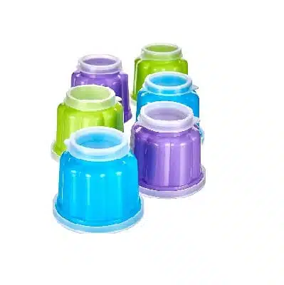 Juego de 6 moldes para gelatina multicolor IBILI