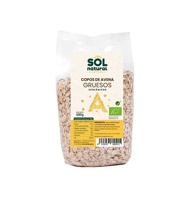 Copos Finos de Avena Integral Sin Gluten Bio, 500 g