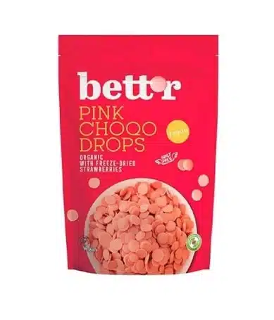 Gotas de chocolate - Pink Choco Drops  BETT'R 200g CADUCIDAD 13-05-2025