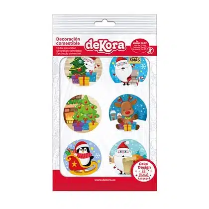 Papel de azúcar Navidad Zero 5,8cm DEKORA 12 uds CADUCIDAD 30-04-2025