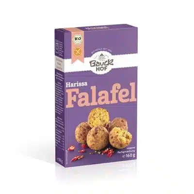 Falafel con salsa Harissa ecológico – sin gluten – BAUCKHOF 160g