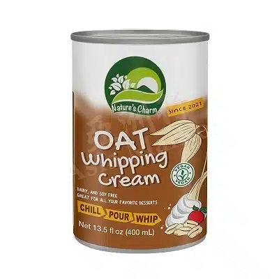 Nata de avena para montar sin leche  – Vegana- NATURE’s CHARM 400ml