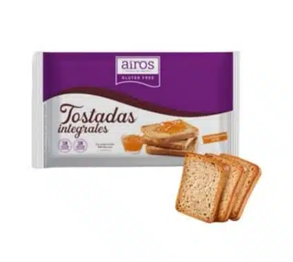 Tostadas integrales de pan - sin gluten - AIROS 225g