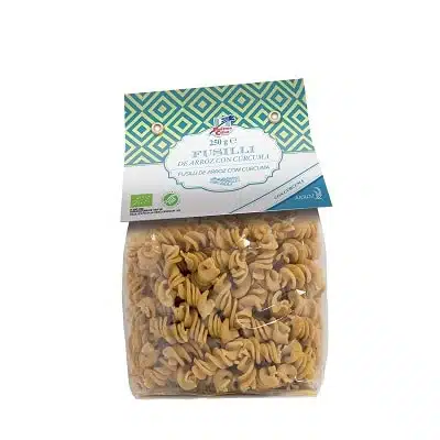 Fusilli, Espirales de arroz y cúrcuma - sin gluten - LA FINESTRA SUL CIELO 250g