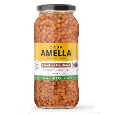 Lenteja Pardina Cocida - sin gluten - CASA AMELLA 540g