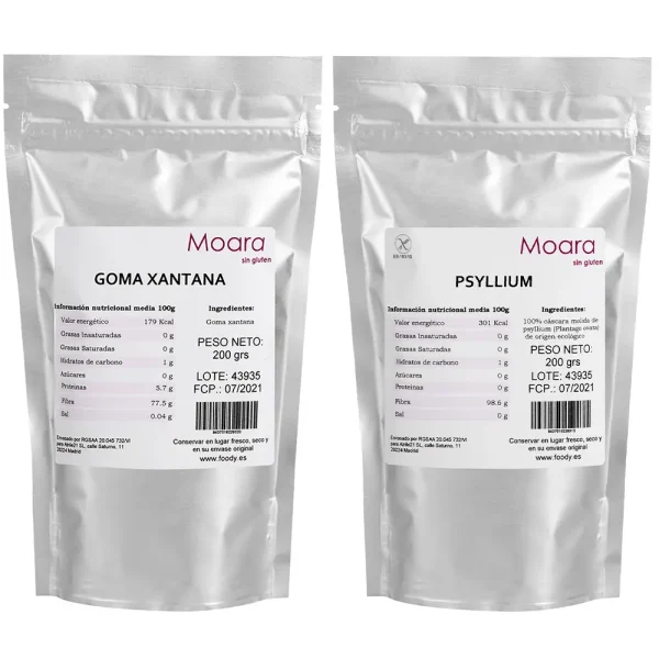 Pack Goma Xantana 200g + Psyllium 200g MOARA