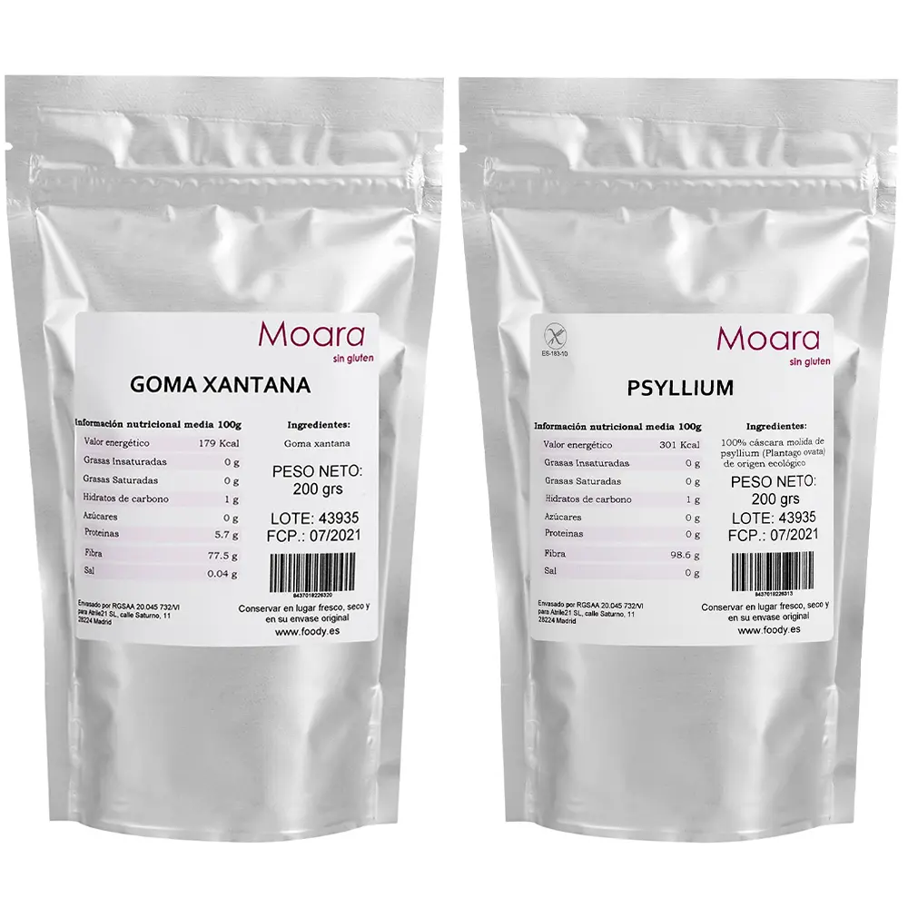 Pack Goma Xantana 200g + Psyllium 200g MOARA