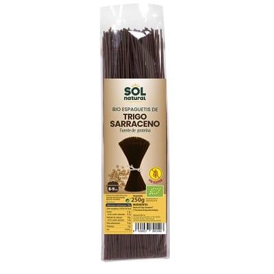 Espaguetis de trigo sarraceno Bio - sin gluten - SOL NATURAL 250g