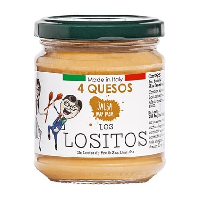 Salsa 4 quesos para pasta - sin gluten - LOS LOSITOS 180g